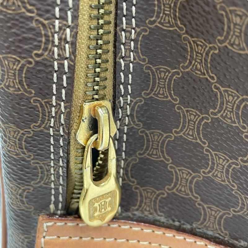 セリーヌ CELINE マカダム ポーチ ブラウン PVC レディース ポーチ