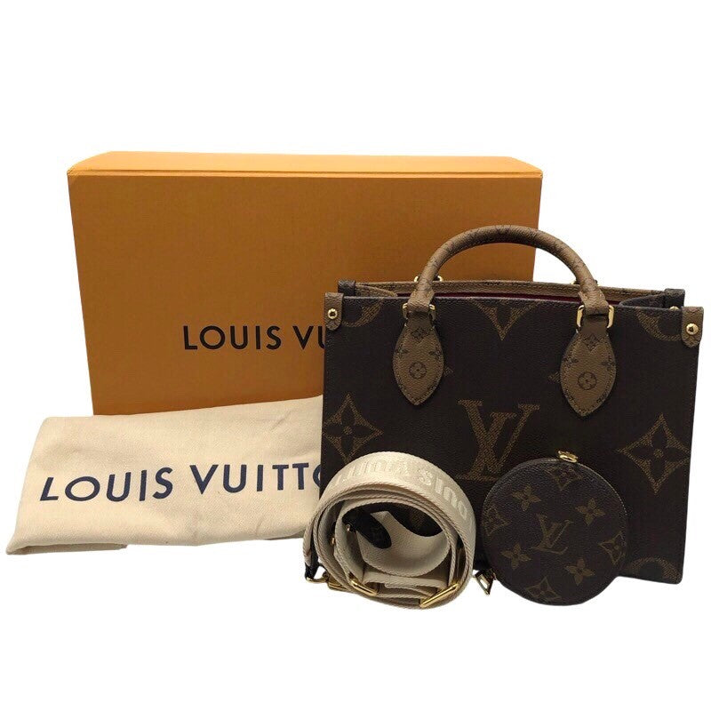 ルイ・ヴィトン LOUIS VUITTON オンザゴーPM M46373 モノグラム　ジャイアント・リバース レディース ハンドバッグ