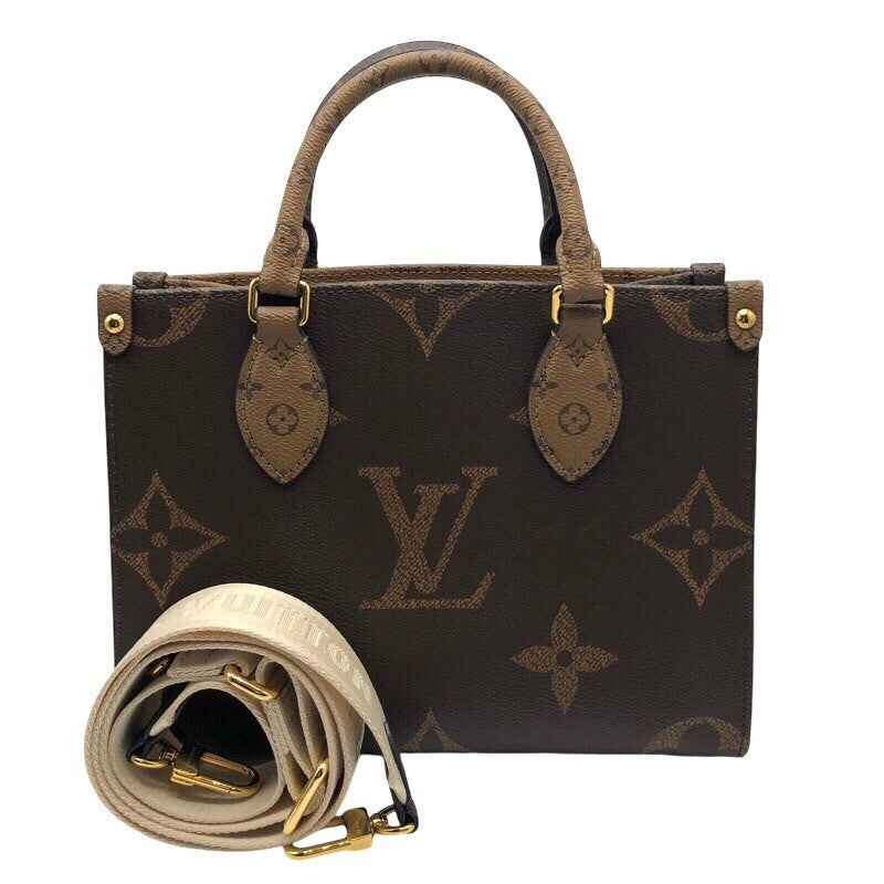 ルイ・ヴィトン LOUIS VUITTON オンザゴーPM M46373 モノグラム　ジャイアント・リバース レディース ハンドバッグ