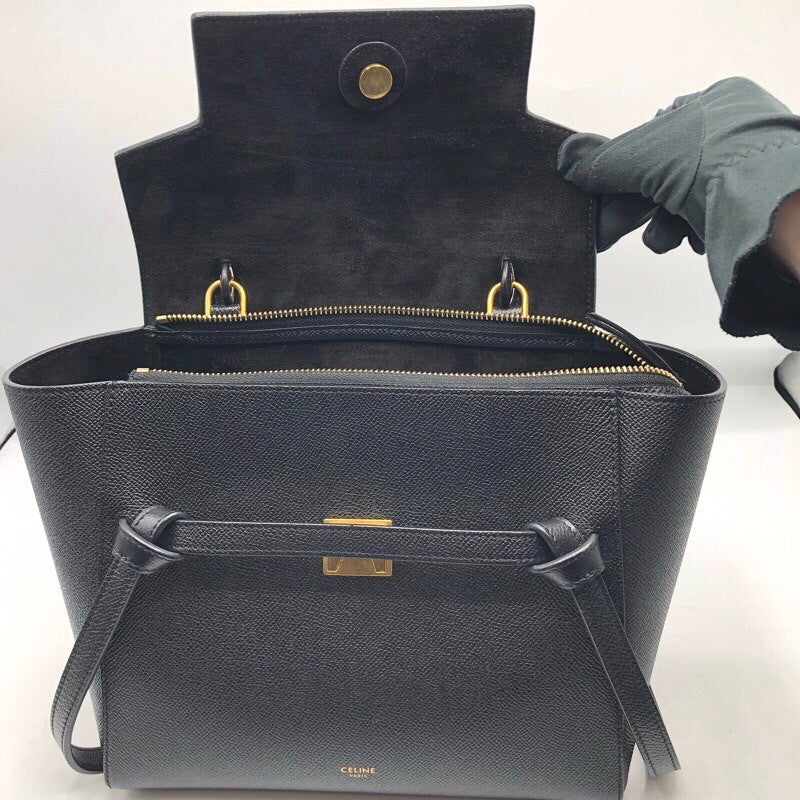 セリーヌ CELINE マイクロベルトバッグ 189153 ブラウン×GD金具 グレインドカーフ レディース ハンドバッグ