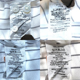 ダンヒル dunhill ワイドカラー ストライプシャツ 織柄 ホワイト×グレー 綿 100% メンズ 長袖シャツ