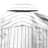 ダンヒル dunhill ワイドカラー ストライプシャツ 織柄 ホワイト×グレー 綿 100% メンズ 長袖シャツ