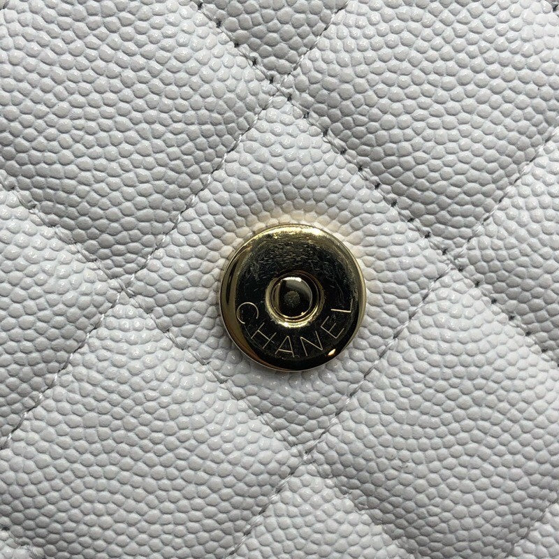 シャネル CHANEL マトラッセチェーンウォレット AP0250 ホワイト×GD金具 キャビア レディース ショルダーバッグ