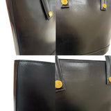 エルメス HERMES ソルボンヌ 〇Y刻印 ブラック/ゴールド金具 ボックスカーフ ユニセックス トートバッグ