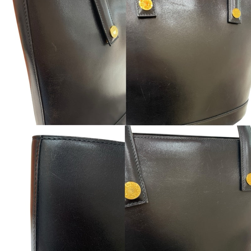 エルメス HERMES ソルボンヌ 〇Y刻印 ブラック/ゴールド金具 ボックスカーフ ユニセックス トートバッグ