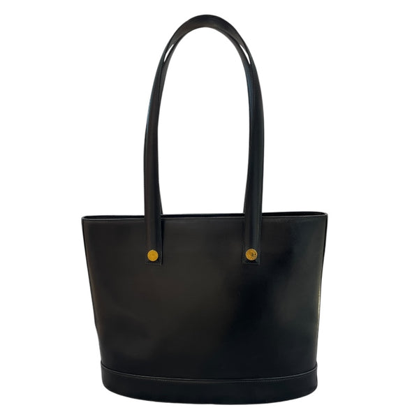 エルメス HERMES ソルボンヌ 〇Y刻印 ブラック/ゴールド金具 ボックスカーフ ユニセックス トートバッグ