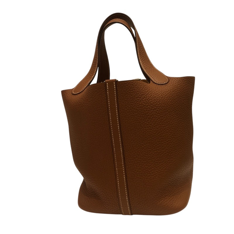 エルメス HERMES ピコタンロックMM ブラウン SV金具 トリヨン エルメス HERMES ピコタンロックMM ブラウン SV金具 トリヨン