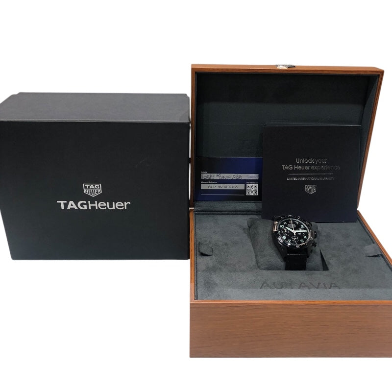 タグ・ホイヤー TAG HEUER オータヴィア　60周年アニバーサリー　フライバック　クロノグラフ CBE511C.FC8280 ブラック ステンレススチール SS メンズ 腕時計