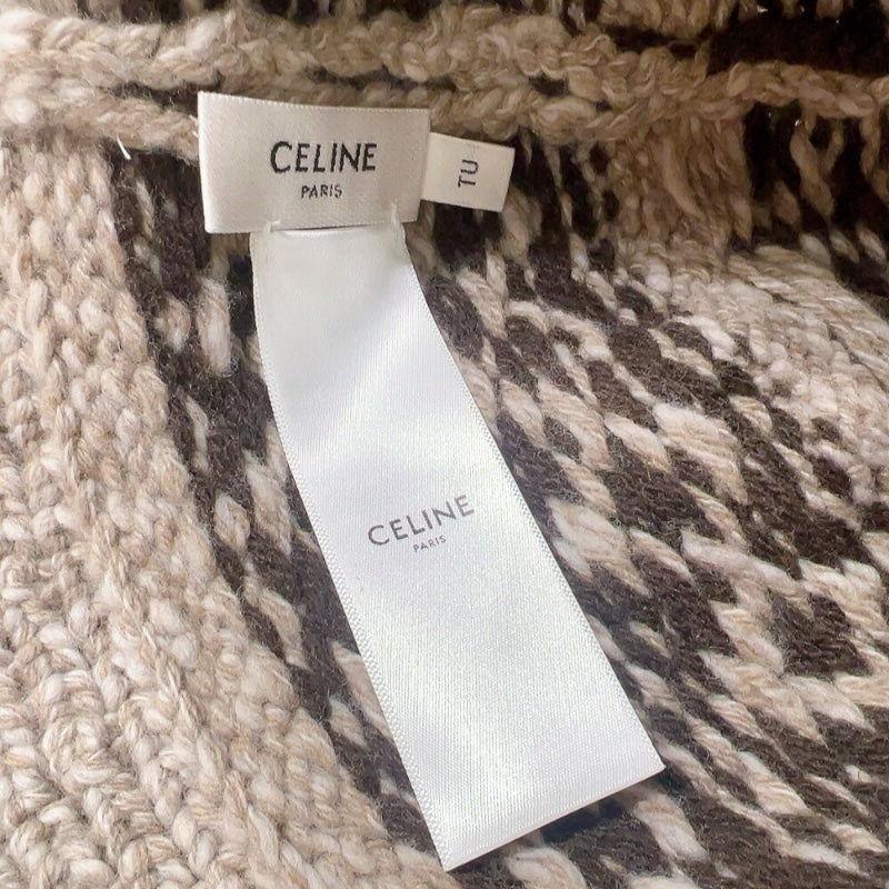 セリーヌ CELINE トリオンフ　クロシェハット ベージュ ウール ユニセックス その他ファッション雑貨