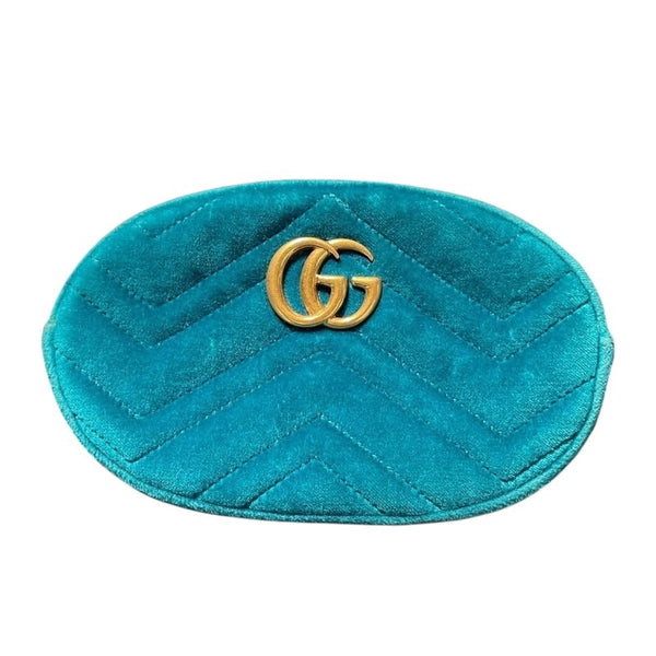グッチ GUCCI GGマーモント ボディバッグ 476434  ブルー ベルベット レディース ウエストバッグ