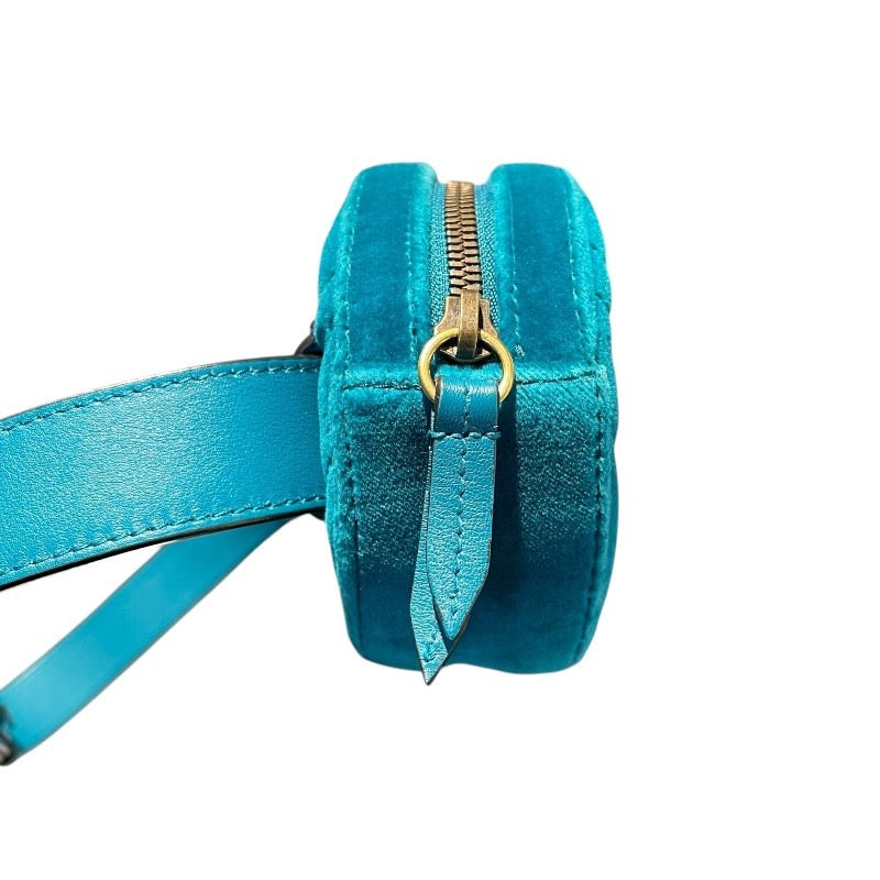美品】希少GUCCI Gマーク ロゴベルト レディース バックル 水色 75