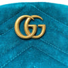 グッチ GUCCI GGマーモント ウエストバッグ 476434 グリーン ベロア レディース ボディバッグ