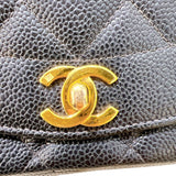 シャネル CHANEL ダイアナ22 A01164 ブラック ゴールド金具 マットキャビアスキン キャビア ショルダーバッグ