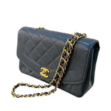 シャネル CHANEL ダイアナ22 A01164 ブラック ゴールド金具 マットキャビアスキン キャビア ショルダーバッグ