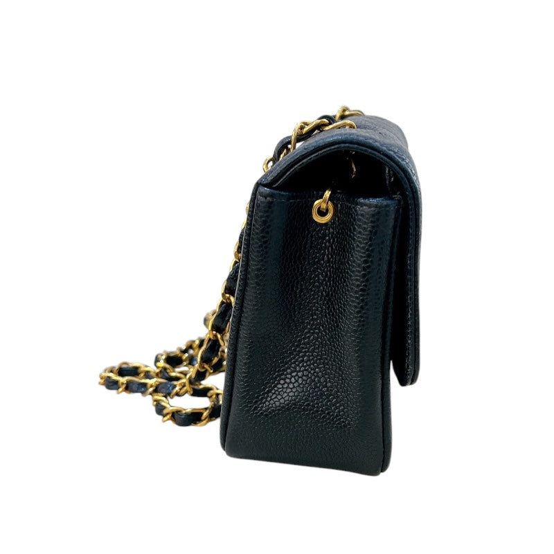 シャネル CHANEL ダイアナ22 A01164 ブラック ゴールド金具 マットキャビアスキン キャビア ショルダーバッグ