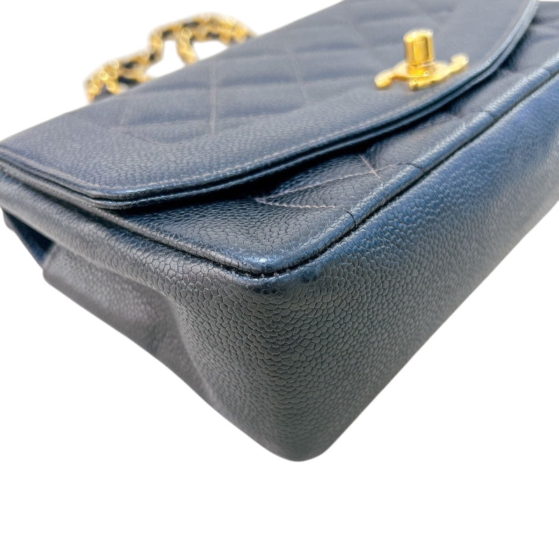 シャネル CHANEL ダイアナ22 A01164 ブラック ゴールド金具 マットキャビアスキン キャビア ショルダーバッグ