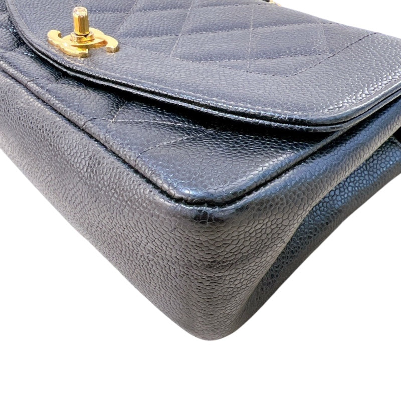 シャネル CHANEL ダイアナ22 A01164 ブラック ゴールド金具 マットキャビアスキン キャビア ショルダーバッグ