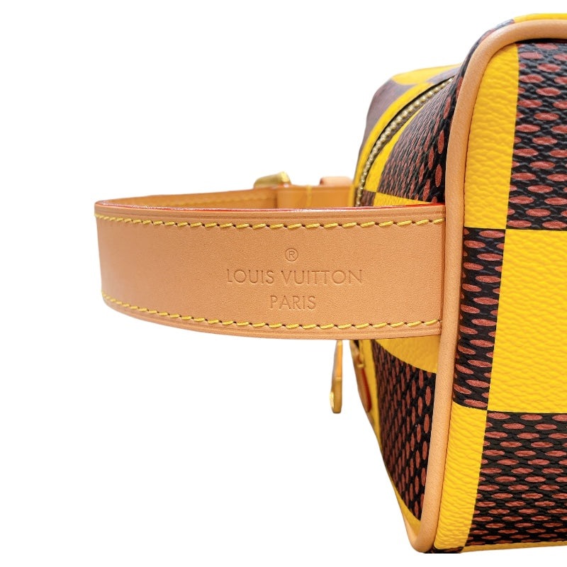 ルイ・ヴィトン LOUIS VUITTON ロッカードップ・キット Ｎ40567 イエロー×ブラウン PVC メンズ ハンドバッグ