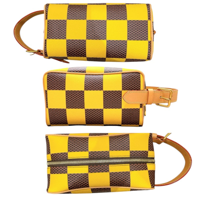 ルイ・ヴィトン LOUIS VUITTON ロッカードップ・キット Ｎ40567 イエロー×ブラウン PVC メンズ ハンドバッグ