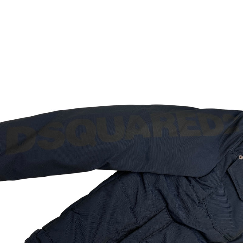 ディースクエアード DSQUARED ロゴプリント中綿ジャケット S74AM1000 ネイビー ポリエステル メンズ その他アウター