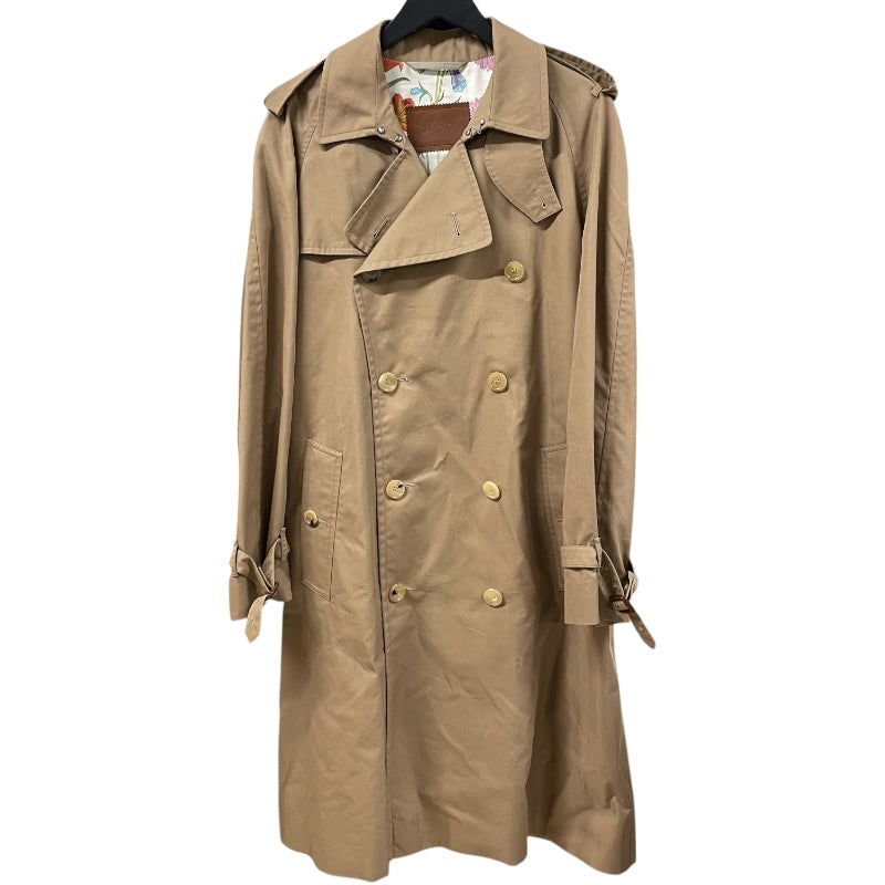 グッチ GUCCI フローラルパターンライニングトレンチコート 405929 ベージュ コットン/ナイロン/シルク メンズ トレンチコート