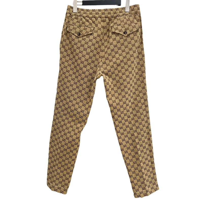 グッチ GUCCI GGキャンパス ジョギングパンツ 569769 46(約Mサイズ) ベージュ コットン100% メンズ パンツ