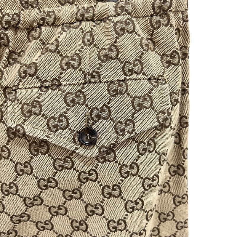 グッチ GUCCI GGキャンパス ジョギングパンツ 569769 46(約Mサイズ) ベージュ コットン100% メンズ パンツ