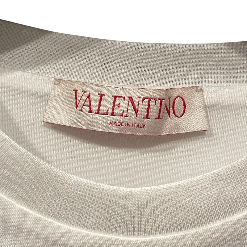 ヴァレンティノ VALENTINO Vロゴ刺繍Tシャツ 4B0MG23F8LN ホワイト コットン レディース 半袖Ｔシャツ
