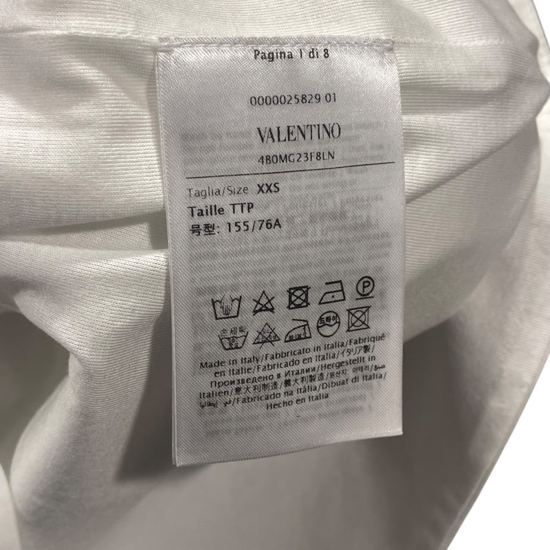 ヴァレンティノ VALENTINO Vロゴ刺繍Tシャツ 4B0MG23F8LN ホワイト コットン レディース 半袖Ｔシャツ