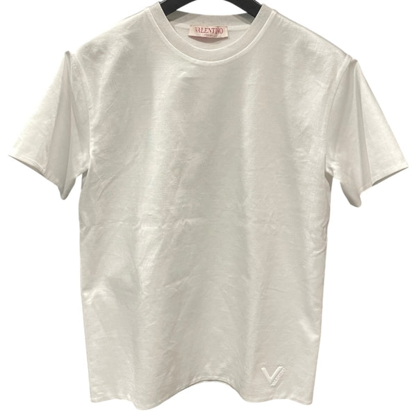 ヴァレンティノ VALENTINO Vロゴ刺繍Tシャツ 4B0MG23F8LN ホワイト コットン レディース 半袖Ｔシャツ