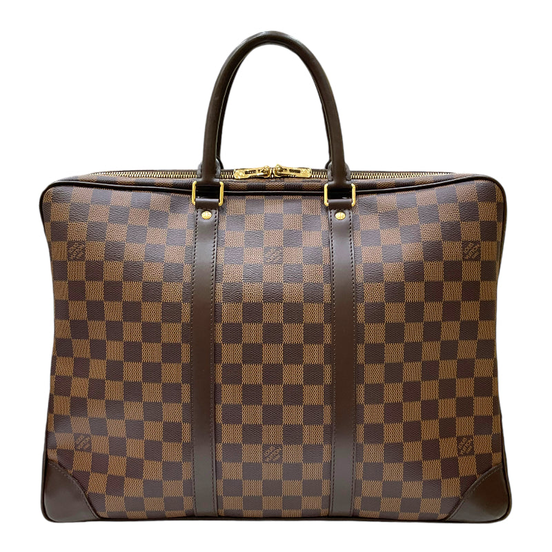 ルイ・ヴィトン LOUIS VUITTON ポルト・ドキュマン ヴォワヤージュ N41124 エベヌ ダミエ・キャンバス/レザー   ユニセックス ハンドバッグ