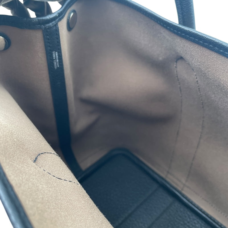 エルメス HERMES ガーデンパーティPM □R刻 ブラウン トワル レディース ハンドバッグ