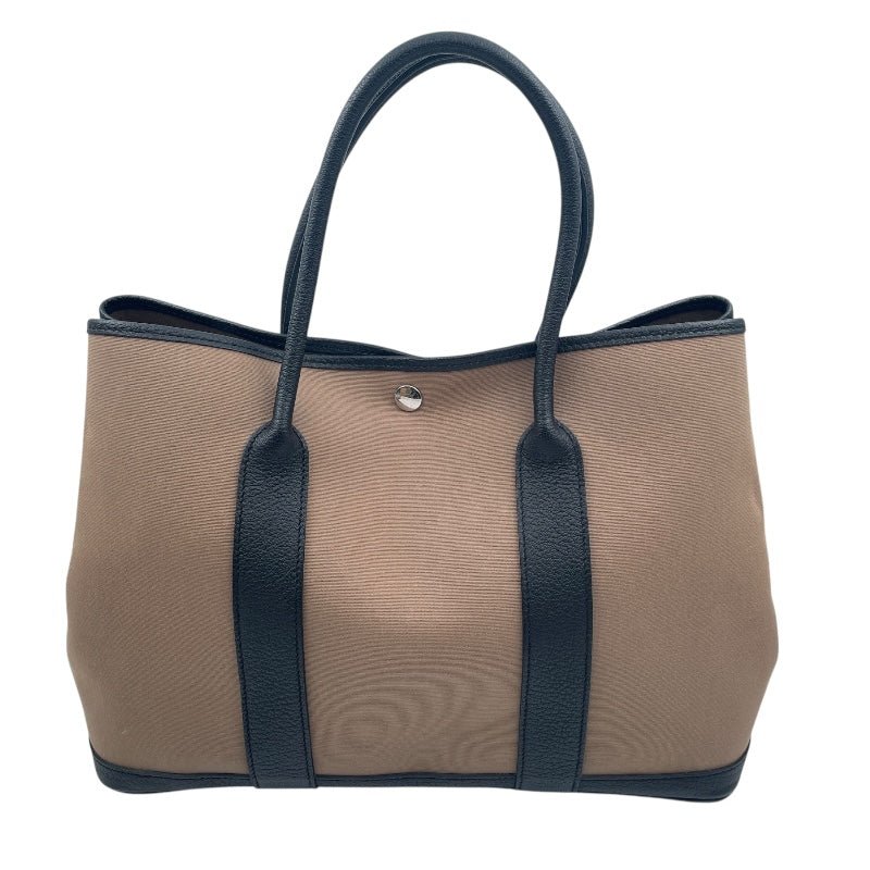 エルメス HERMES ガーデンパーティPM □R刻 ブラウン トワル レディース ハンドバッグ
