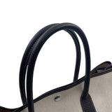エルメス HERMES ガーデンパーティPM □I刻 ベージュ×ブラウン トワル/レザー レディース ハンドバッグ