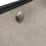 エルメス HERMES ガーデンパーティPM □I刻 ベージュ×ブラウン トワル/レザー レディース ハンドバッグ