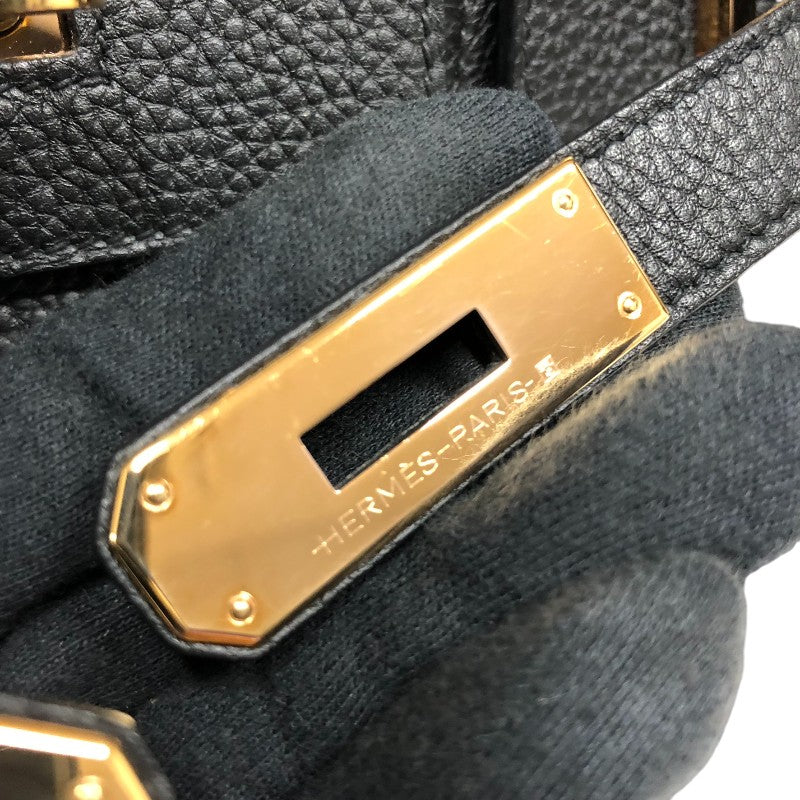 エルメス HERMES バーキン30 D刻 ブラック ピンクゴールド金具 トゴ レディース ハンドバッグ