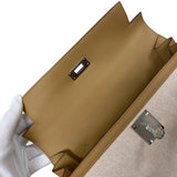 エルメス HERMES ケリー28 外縫い Z刻 エクリュ×セサミ×シルバー金具 トワル/スイフト レディース ハンドバッグ
