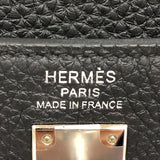 エルメス HERMES ケリー25 内縫い W刻 ブラック シルバー金具 ドゴ レディース ハンドバッグ