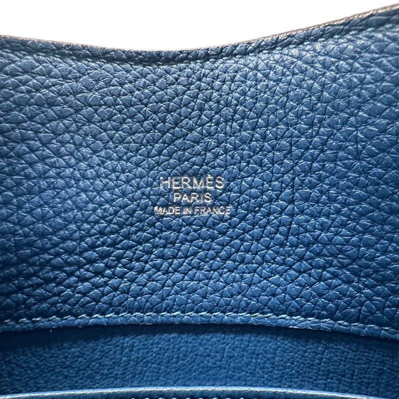 エルメス HERMES ソーケリー 22 □O刻 ブルー シルバー金具 トゴ レディース ショルダーバッグ