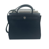 エルメス HERMES エールバッグPM □F刻 ブラック トワル・レザー レディース ハンドバッグ