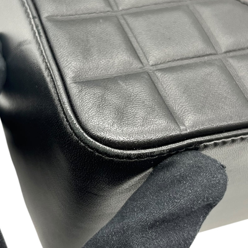 シャネル CHANEL チョコバー ワンショルダーバッグ A17365 ブラック ゴールド金具 ラムスキン レディース ショルダーバッグ
