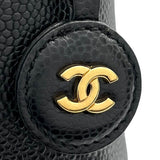 シャネル CHANEL ココマーク バニティバッグ A01998 ブラック ゴールド金具 キャビアスキン レディース ハンドバッグ