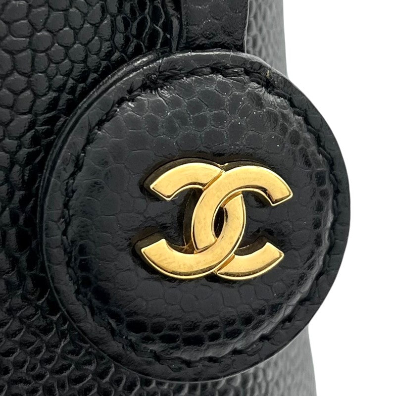 シャネル CHANEL ココマーク バニティバッグ A01998 ブラック ゴールド金具 キャビアスキン レディース ハンドバッグ