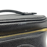 シャネル CHANEL ココマーク バニティバッグ A01998 ブラック ゴールド金具 キャビアスキン レディース ハンドバッグ