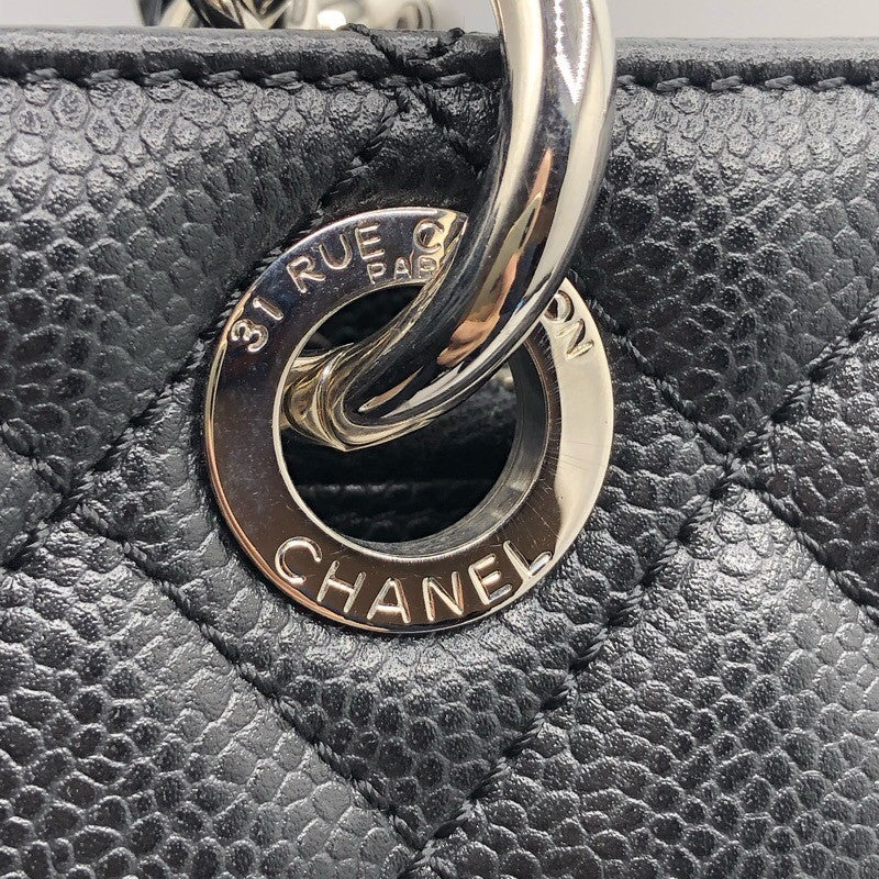 シャネル CHANEL GSTチェーントート A50995 ブラック×SV金具 キャビア レディース トートバッグ