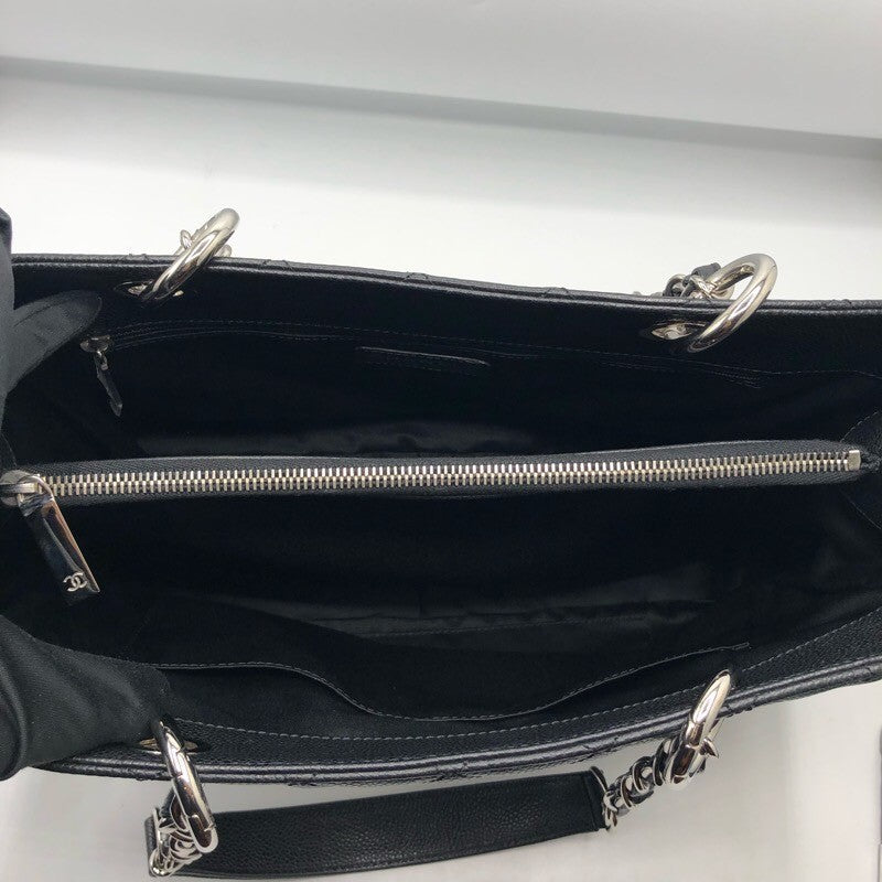 シャネル CHANEL GSTチェーントート A50995 ブラック×SV金具 キャビア レディース トートバッグ