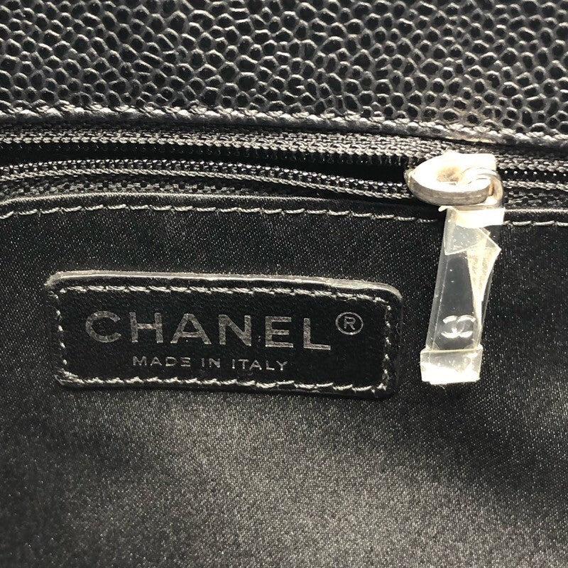 シャネル CHANEL GSTチェーントート A50995 ブラック×SV金具 キャビア レディース トートバッグ