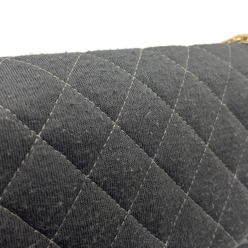 シャネル CHANEL マトラッセ25 A01112 ブラック ゴールド金具 コットン レディース ショルダーバッグ