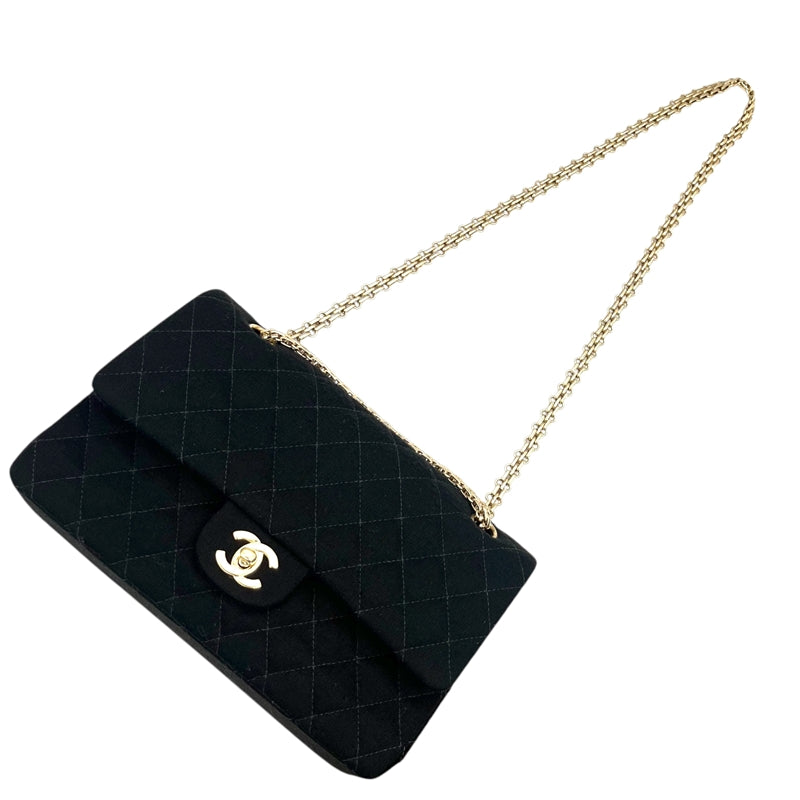 シャネル CHANEL マトラッセ25 A01112 ブラック ゴールド金具 コットン レディース ショルダーバッグ