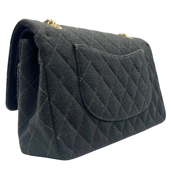 シャネル CHANEL マトラッセ25 A01112 ブラック ゴールド金具 コットン レディース ショルダーバッグ